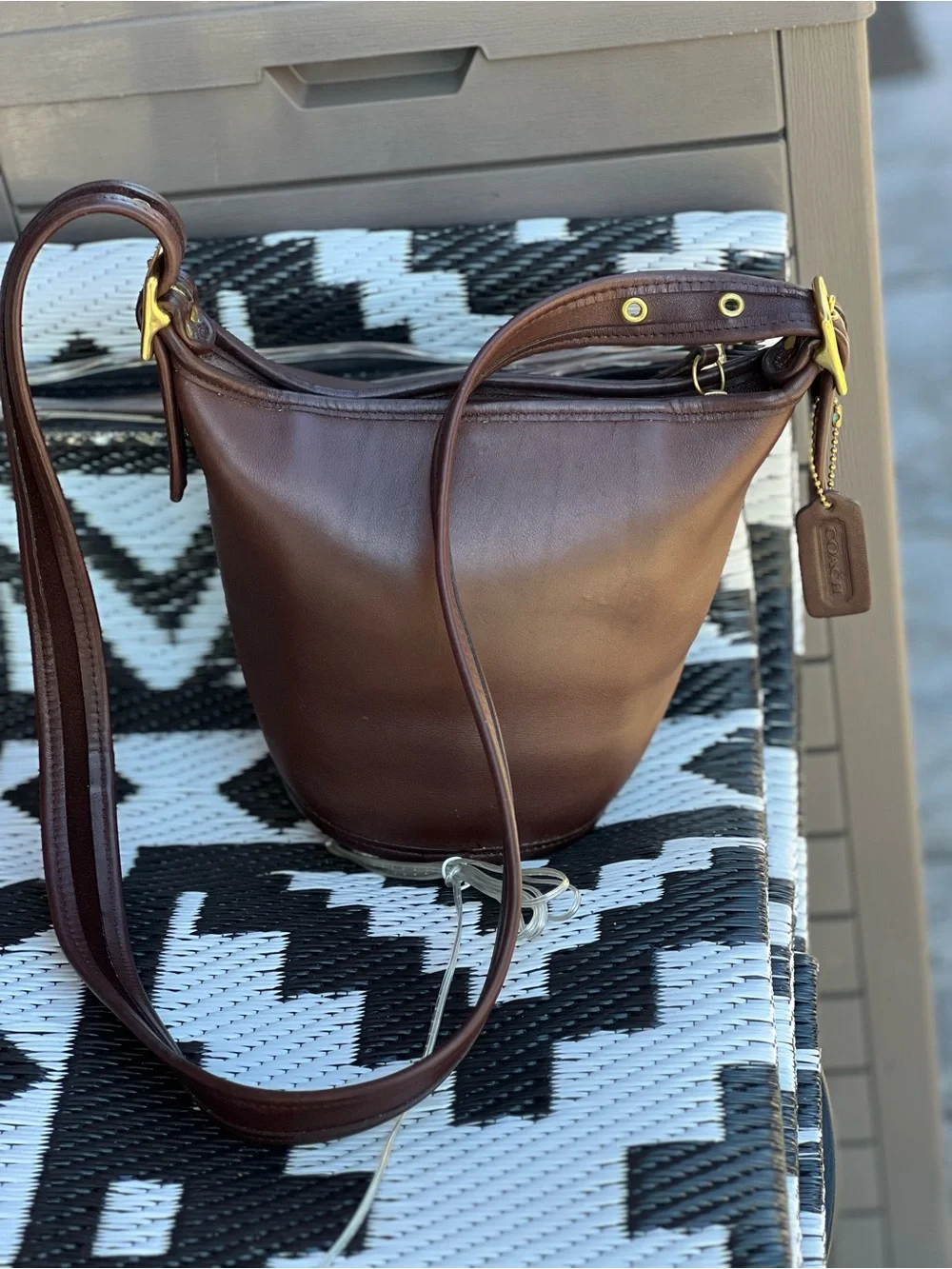 Coach Brown Leather Bucket Bag 1998